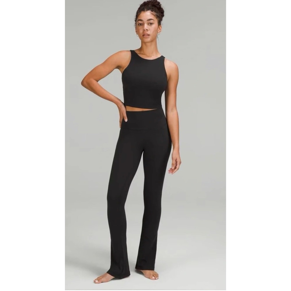 Lululemon Align High Rise Mini Flare Pant 32" Women 2 Black Athleisure